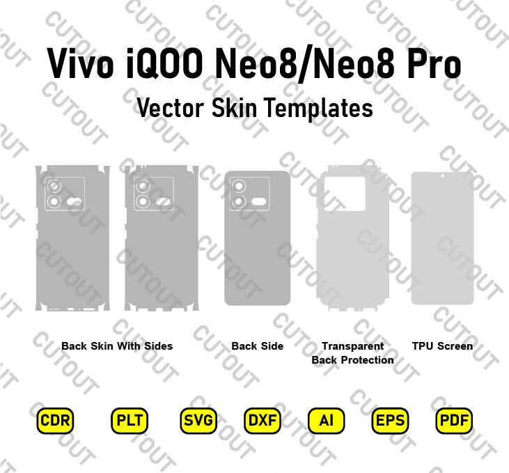 Vivo iQOO Neo8/IQOO Neo8 Pro Vector Skin Cut Files