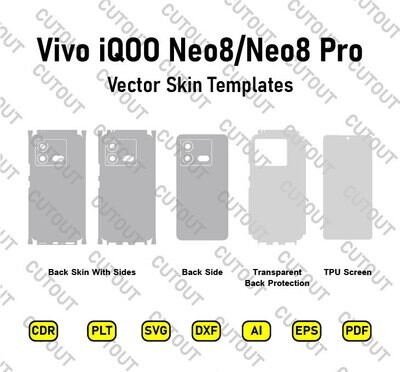 Vivo iQOO Neo 8/IQOO Neo 8 Pro Archivos de corte de piel vectorial