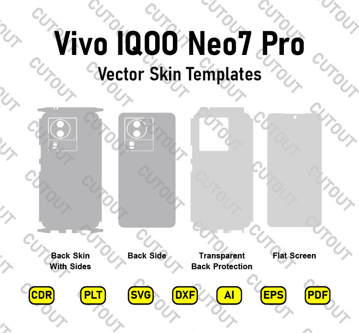 Vivo IQOO Neo 7 Pro Vector Skin Cut Files