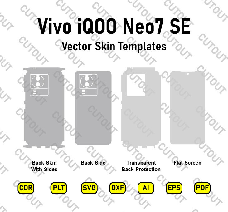 Vivo iQOO Neo 7 SE Vector Skin Cut Files