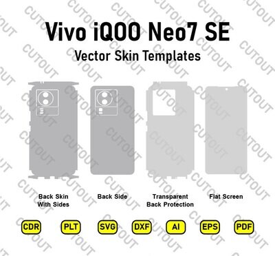 Archivos de corte de piel vectorial Vivo iQOO Neo 7 SE