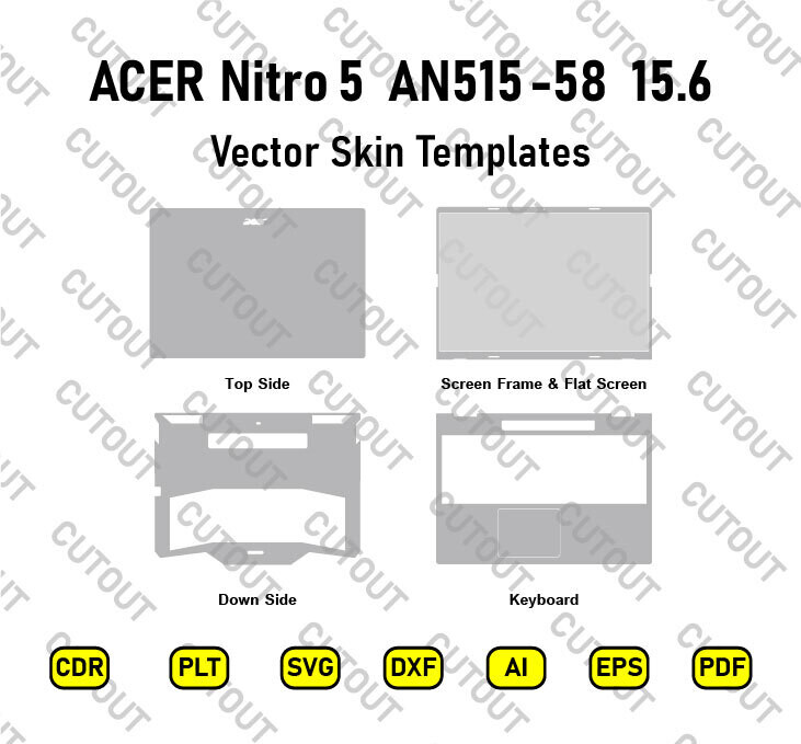 ACER Nitro 5 AN515-58 15.6 Vector Skin Cut Files