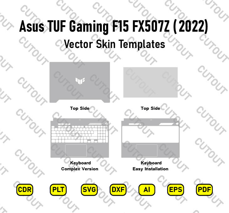 ASUS TUF Gaming F15  FX507Z (2022) Vector Skin Templates