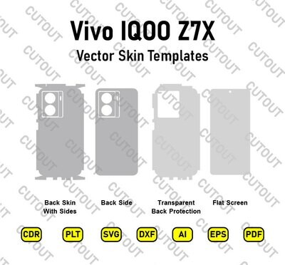 Archivos de corte de piel vectorial Vivo IQOO Z7X