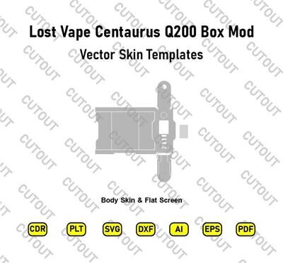 Lost Vape Centaurus Q200 Box Mod Vector Skin Cut Files