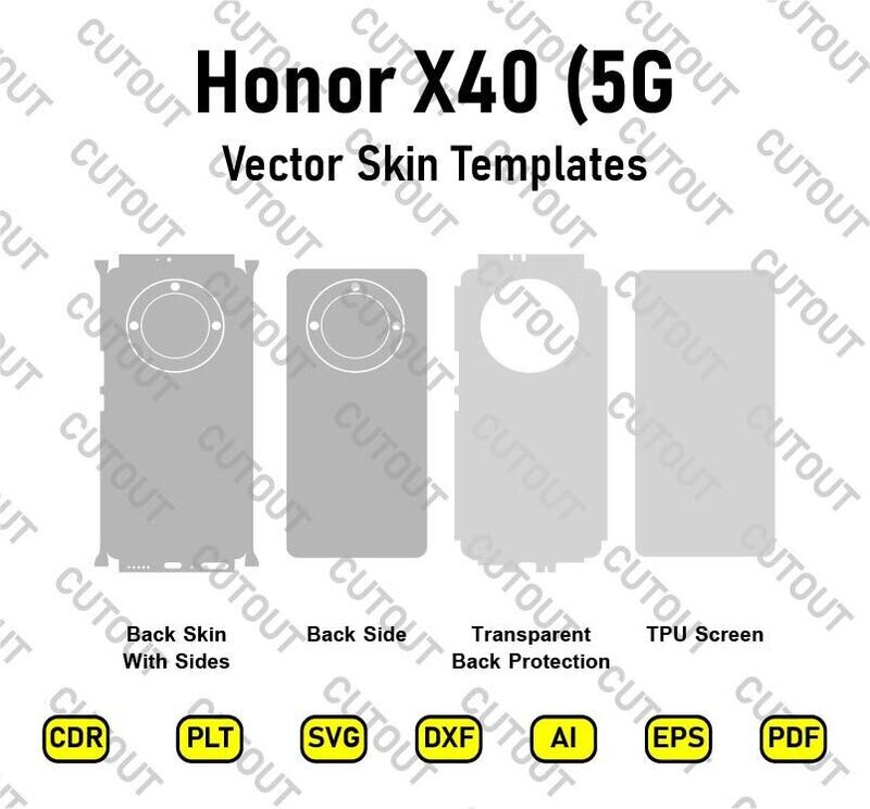 Archivos de corte de piel vectorial Honor X40 5G