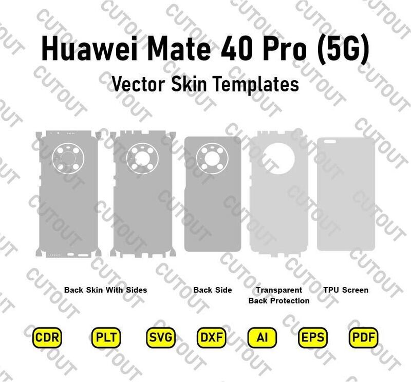 Archivos de corte de piel vectorial Huawei Mate 40 Pro 5G -4G