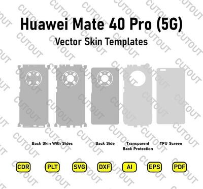 Huawei Mate 40 Pro 5G -4G Vector Skin Cut Files