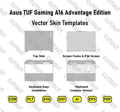 Asus TUF Gaming A16 Advantage Edition Ryzen Vector Skin Cut-Dateien