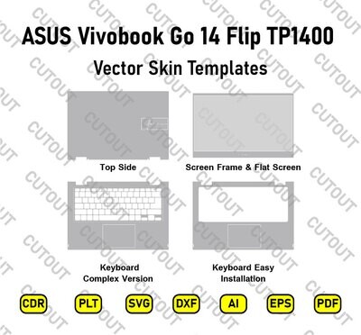 ASUS Vivobook Go 14 Flip TP1400 Vector Skin Cut Files