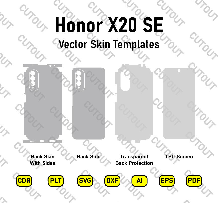 Honor X20 SE Vector Skin Cut Files