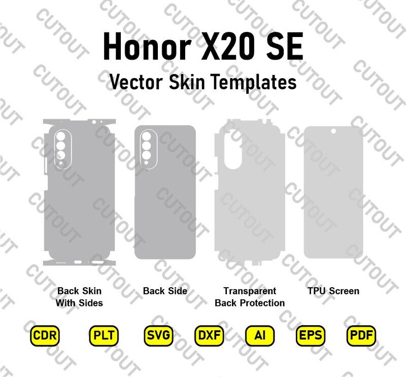 Honor X20 SE Vector Skin Cut Files