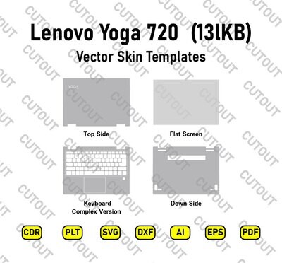 Lenovo Yoga 720 - 13lKB Vector Skin Cut Files