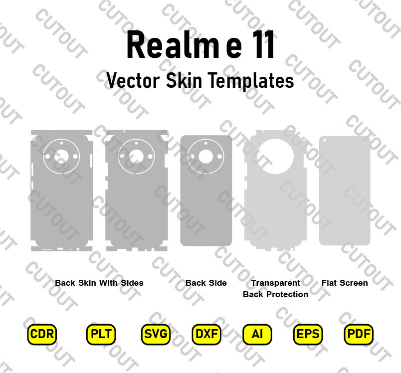 Realme 11 Vector Skin Cut Files