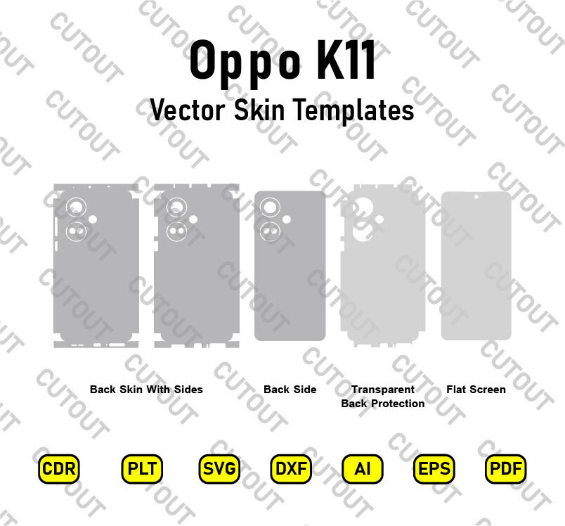 Archivos de corte de piel vectorial Oppo K11