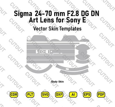 Sigma 24-70mm F2.8 DG DN Art Lens for Sony E Vector Skin Cut Files