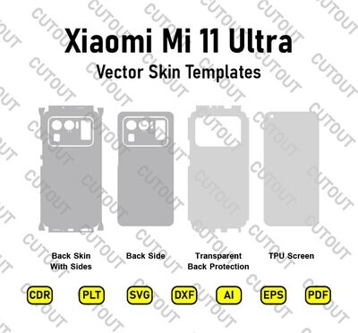 Archivos de corte de piel de Xiaomi Mi 11 Ultra Vector