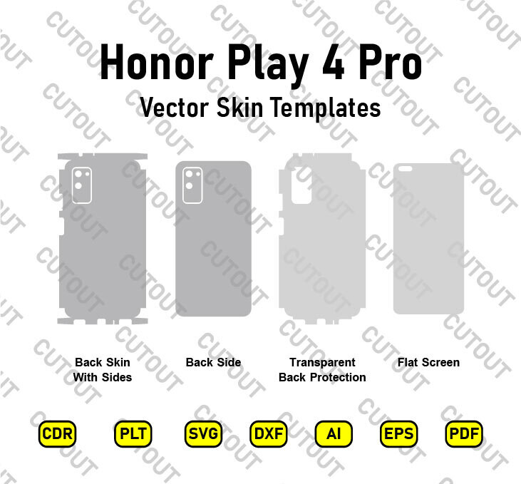 Honor Play 4 Pro Vector Skin Cut Files