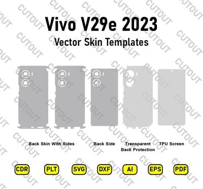 Vivo V29e 5G 2023 Vektor-Skin-Cut-Dateien