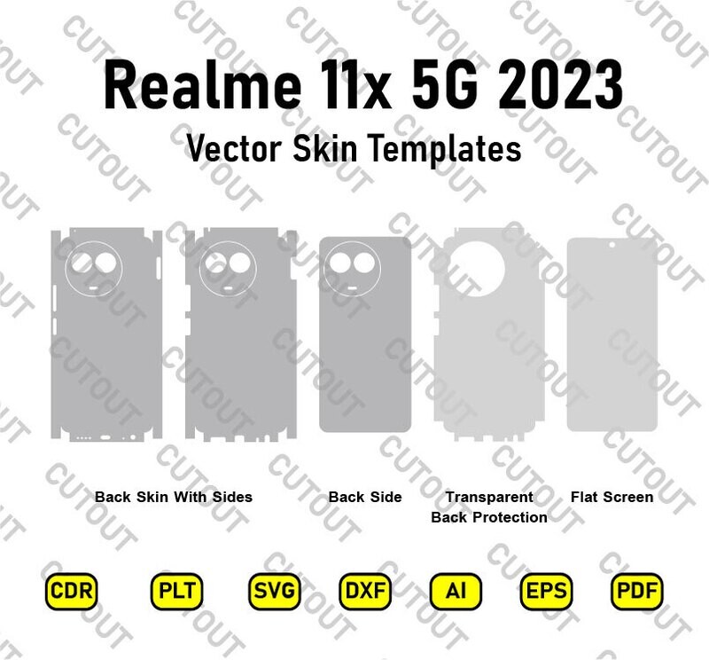 Realme 11x 5G 2023 Vector Skin Cut Files