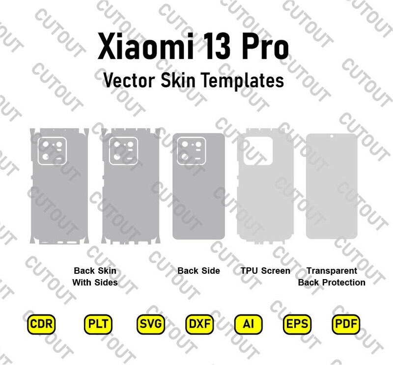 Xiaomi 13 Pro Vector Skin Cut Files