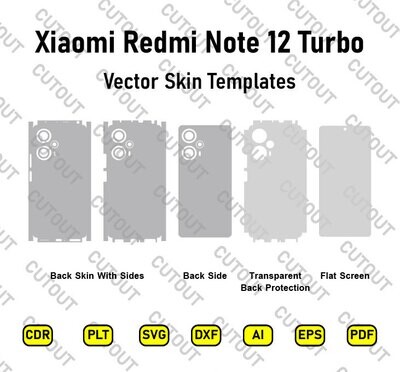 Xiaomi Redmi Note 12 Turbo Vektor-Skin-Cut-Dateien