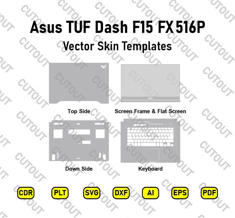 Asus TUF Dash F15 FX516P Vector Skin Cut Files