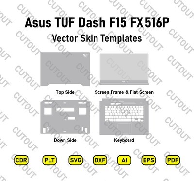 Asus TUF Dash F15 FX516P Vector Skin Cut Files