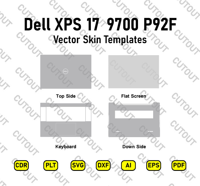 Dell XPS 17 9700 P92F Vector Skin Cut Files