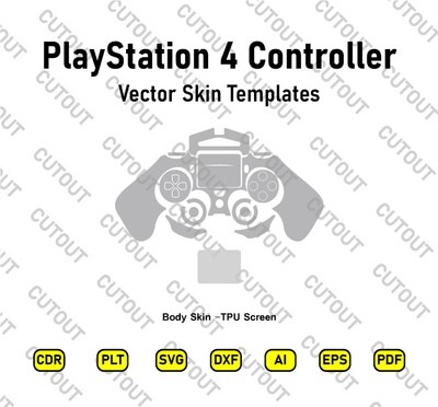 PlayStation 4 Controller Vector Skin Cut Files