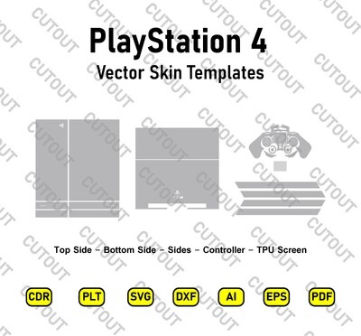 PlayStation 4 / Controller Vector Skin Cut Files