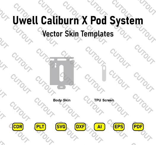Uwell Caliburn X Pod System Vector Skin Cut Files
