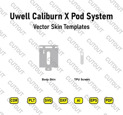 Uwell Caliburn X Pod System Vector Skin Cut Files