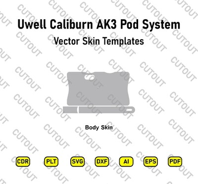 Uwell Caliburn AK3 Pod System Vector Skin Cut Files
