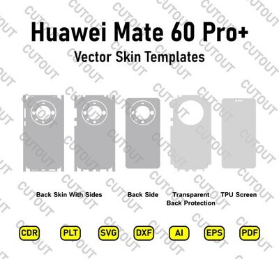 ​Archivos de corte de piel vectorial para Huawei Mate 60 Pro+