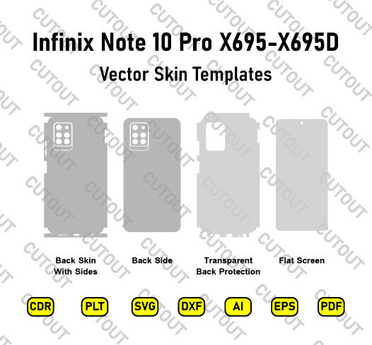 Infinix Note 10 Pro X695-X695D Vector Skin Cut Files