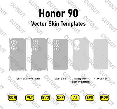 Archivos de corte de piel vectorial Honor 90 5G