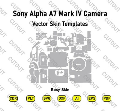 Sony Alpha A7 Mark IV Digital Camera Vector Skin Cut Files