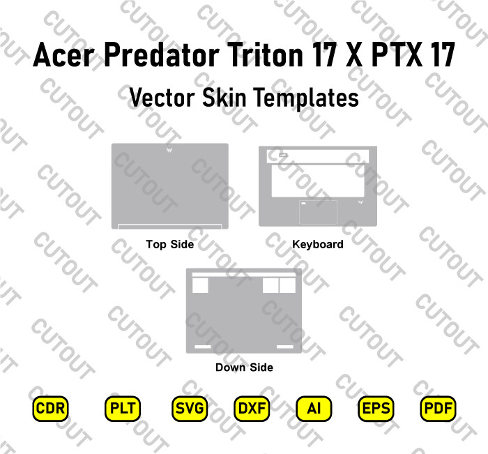 Acer Predator Triton 17 X PTX 17 Vector Skin Cut Files