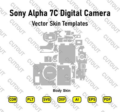 Sony Alpha 7C Camera Vector Skin Cut Files