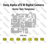 ​Sony Alpha a7S III Digitalkamera Vektor-Skin-Cut-Dateien