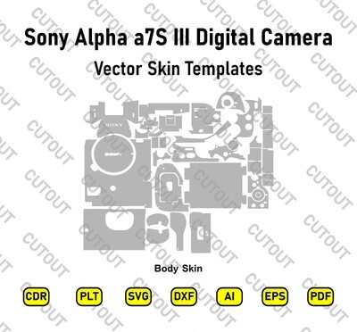 Sony Alpha a7S III Digital Camera Vector Skin Cut Files