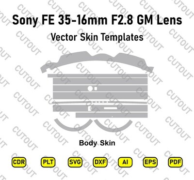 Sony FE 16-35mm F2.8 GM Lens Vector Skin Cut Files