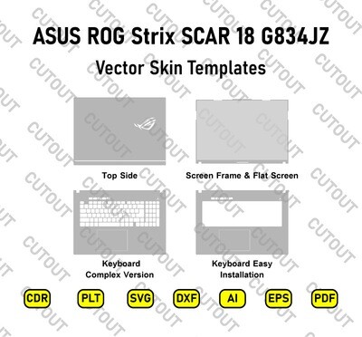 ​Archivos de corte de piel vectorial ASUS ROG Strix SCAR 18 G834JZ