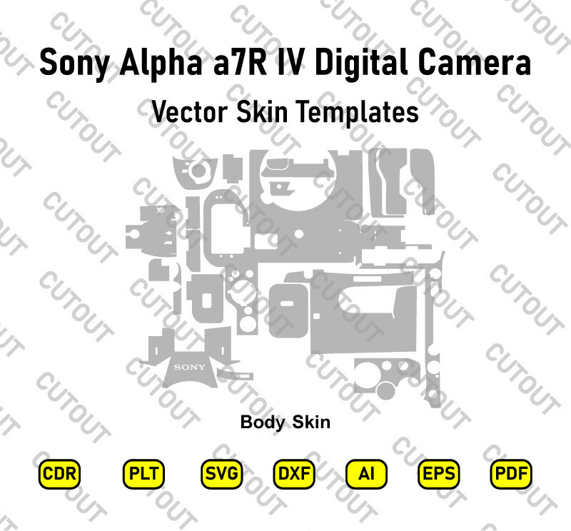 Sony Alpha a7R IV Digital Camera  Vector Skin Cut Files