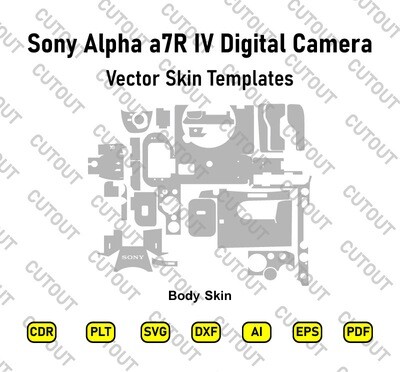Sony Alpha a7R IV Digital Camera Vector Skin Cut Files