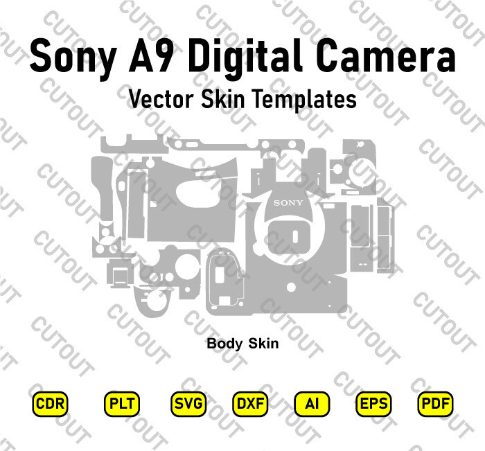 Sony  Alpha A9 Camera Vector Skin Cut Files