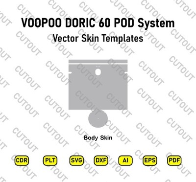 VOOPOO DORIC 60 POD System vector Skin Cut Files