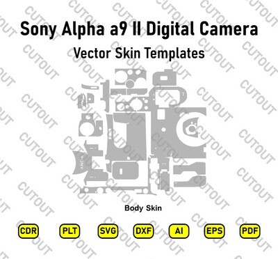 Sony Alpha a9 II Digital Camera Vector Skin Cut Files