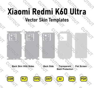 ​Archivos de corte de piel vectorial Xiaomi Redmi K60 Ultra